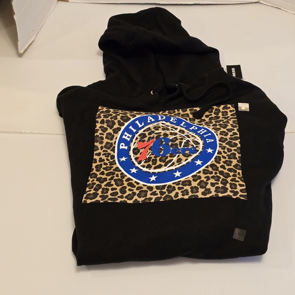 Express Men’s NBA Philadelphia 76ers Logo Hoodie Jacket Size XL New - Picture 8 of 16